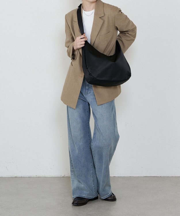 russet ラウンドビッグショルダーバッグ(CE-1292) Black2（シルバー金具）