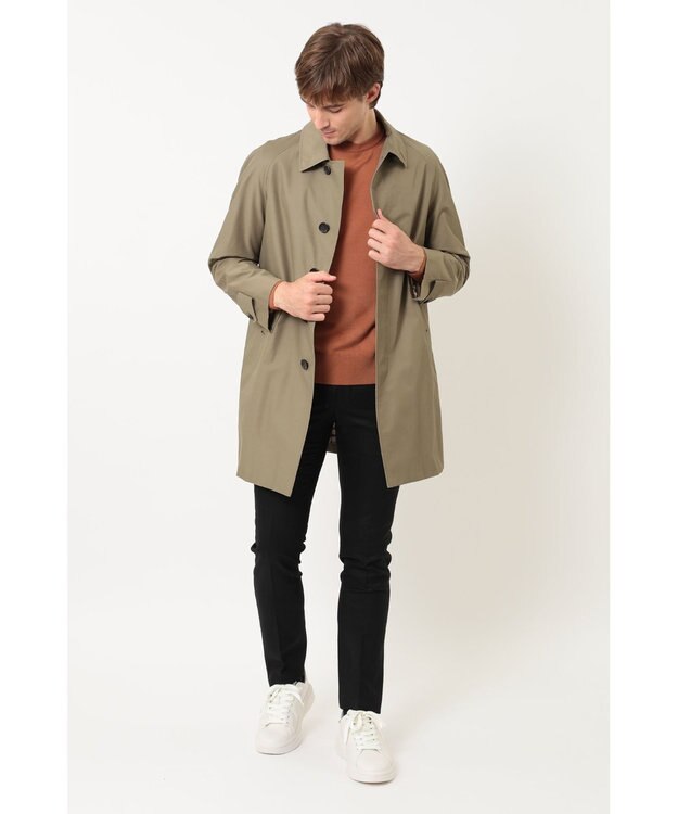 DAKS コットンナイロンツイルステンカラーコート キャメル