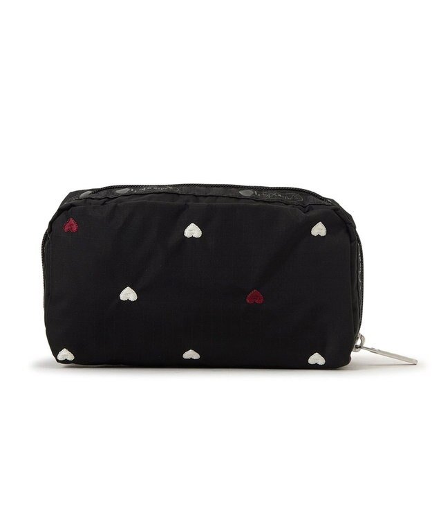 LeSportsac RECTANGULAR COSMETIC/レッド/ホワイトハートEMB レッド/ホワイトハートEMB