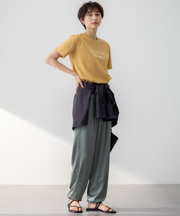 23区 【洗える】カラーロゴ Tシャツ イエロー系