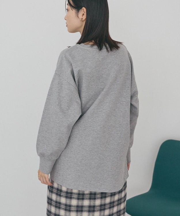 AMERICAN HOLIC サイドZIPスウェットプルオーバー Gray Mixture