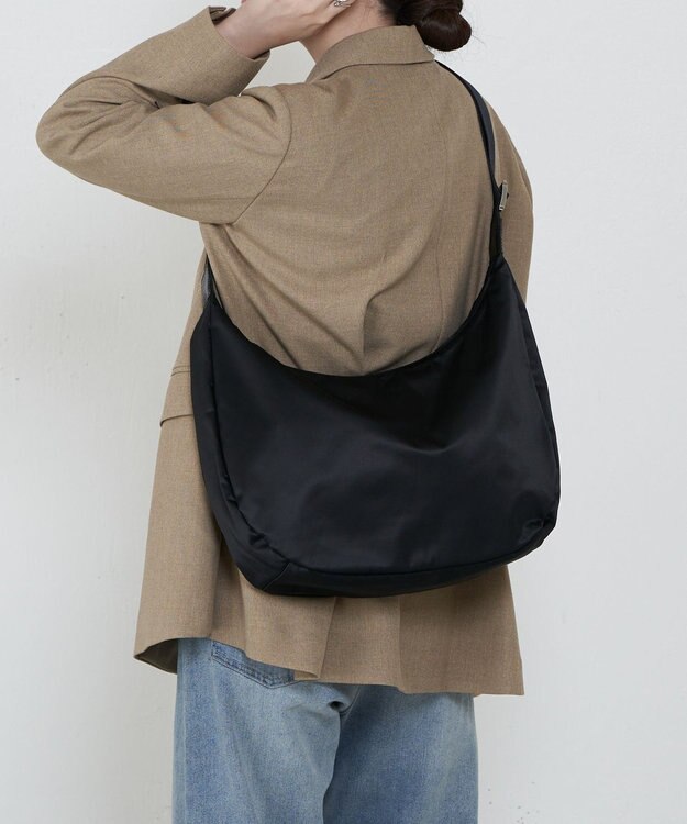 russet ラウンドビッグショルダーバッグ(CE-1292) Black2（シルバー金具）