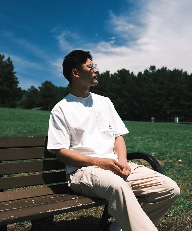 SHARE PARK MENS 【UVカット・吸水速乾・ストレッチ・軽量 】バックプリントポケットTシャツ（L・XLサイズ） ホワイト系