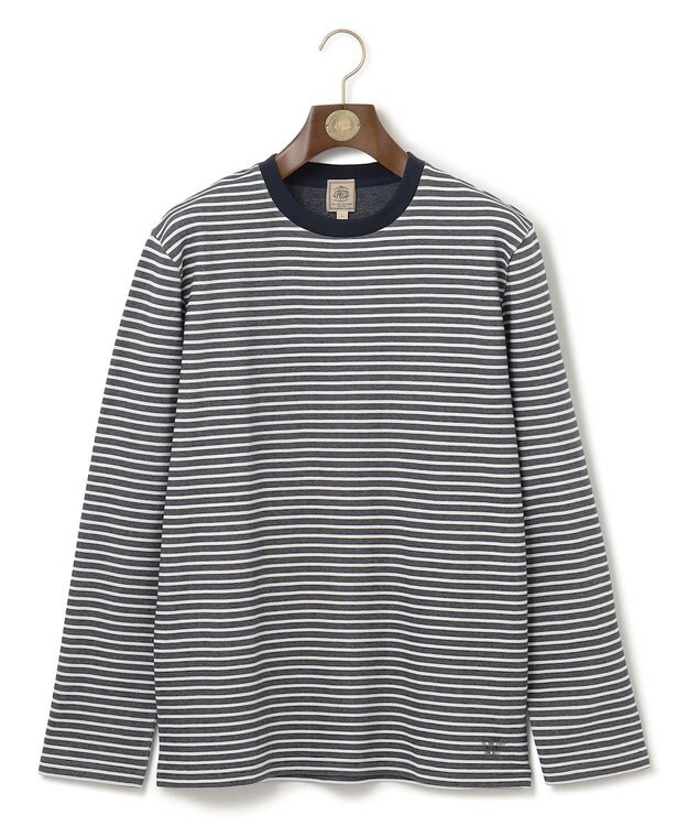 J.PRESS MEN ソフトＷフェイス ボーダーロングTシャツ ネイビー系7