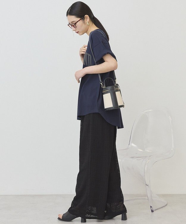 AMERICAN HOLIC PORTLAND裾ラウンドTシャツ Navy