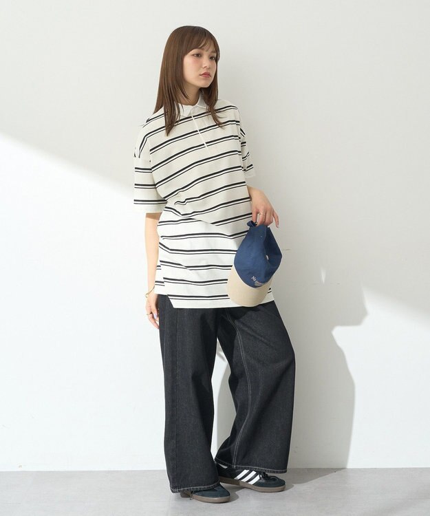 earth music&ecology タックホックデニムパンツ Light Indigo
