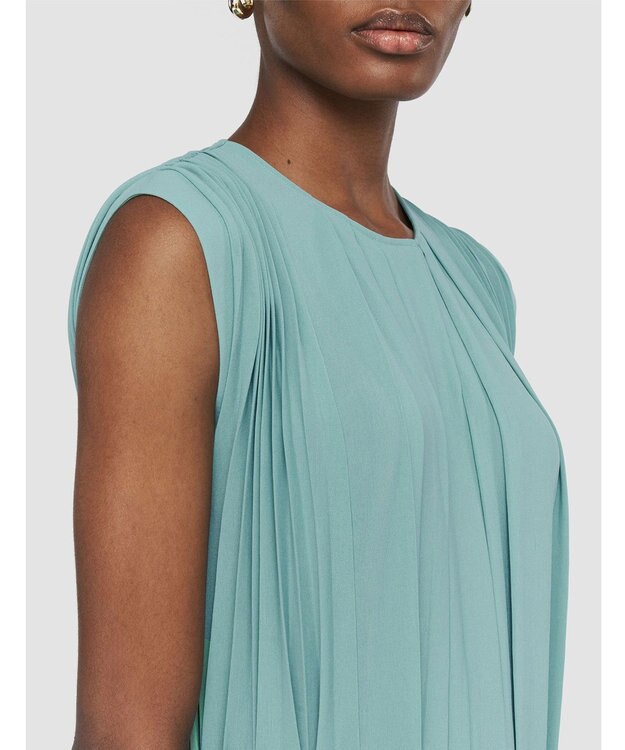 JOSEPH エアリープリッセ　ドレス Lagoon