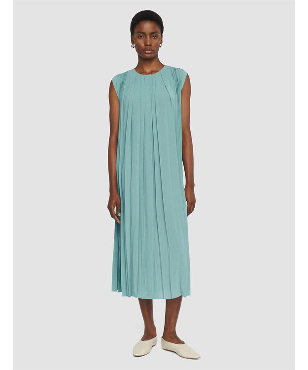 JOSEPH エアリープリッセ　ドレス Lagoon