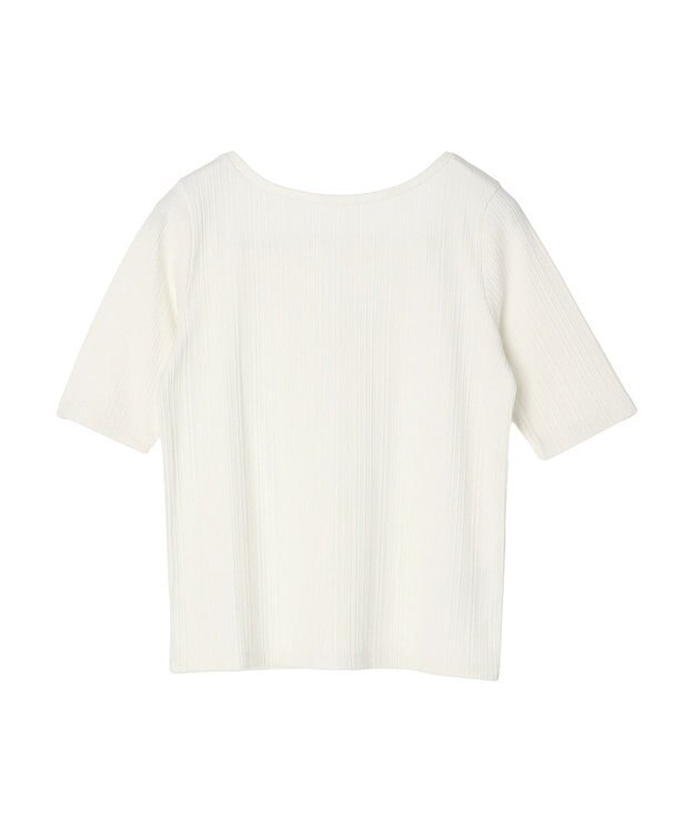 Green Parks 前後２ｗａｙリブ５分袖プルオーバー Black