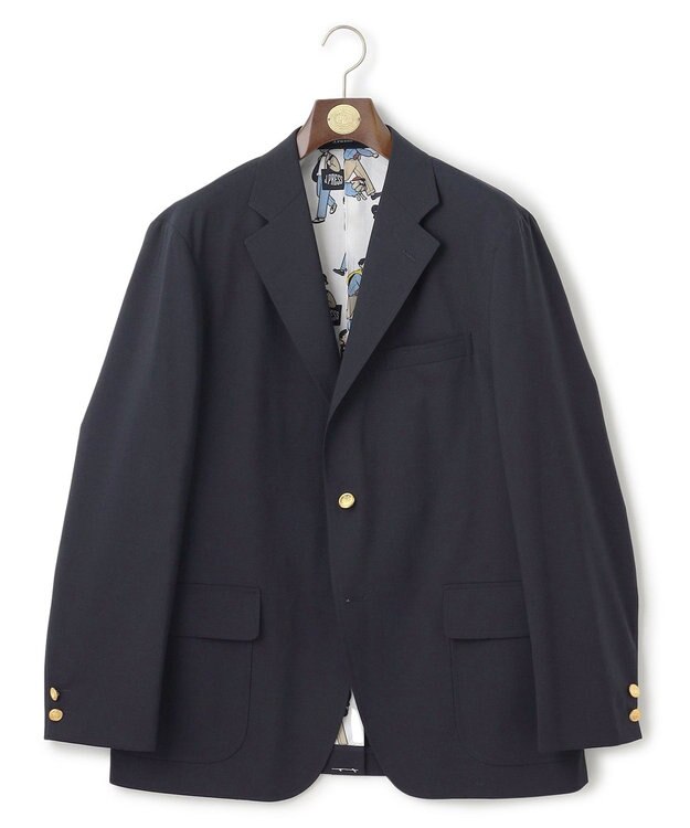 J.PRESS MEN 【AaronChang】【UNISEX】ウールポリエステル トロピカル ブレザー / バギーフィット ネイビー系