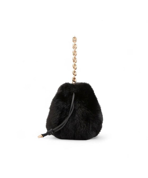 LANVIN en Bleu カレンデ 2WAYハンドバッグ ファーブラック