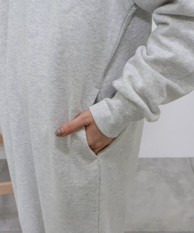 AMERICAN HOLIC ハーフＺＩＰ裏毛ワンピース Oatmeal