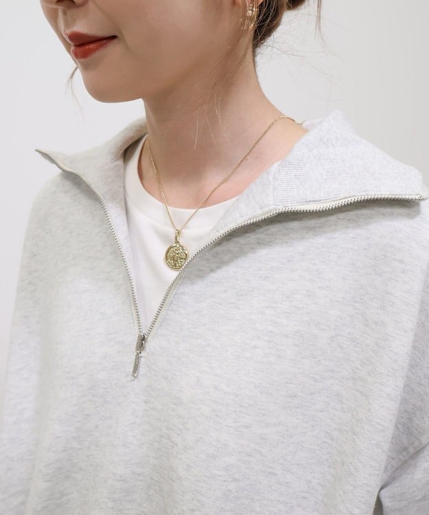 AMERICAN HOLIC ハーフＺＩＰ裏毛ワンピース Oatmeal