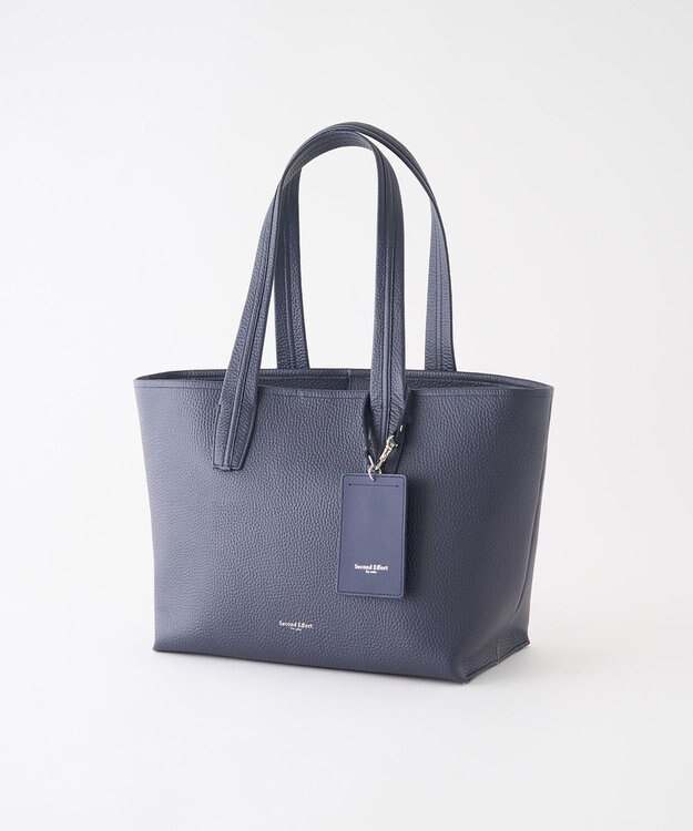 MIYABIYA セカンドエフォート シュリンクレザートートバッグ ネイビー