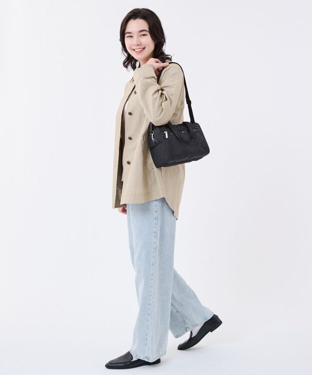LeSportsac EVERYDAY SM SATCHEL/ラインデボスブラック ラインデボスブラック