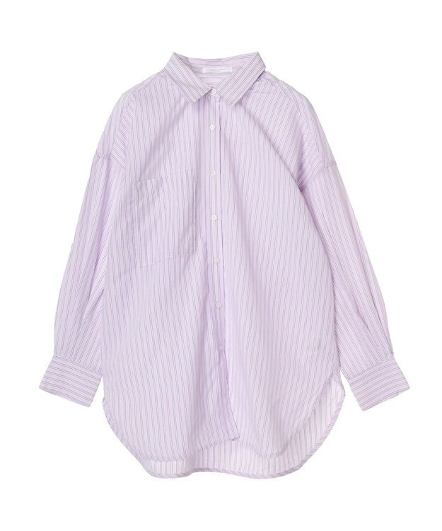 Green Parks イージーケア　ドビーストライプシャツ Pink