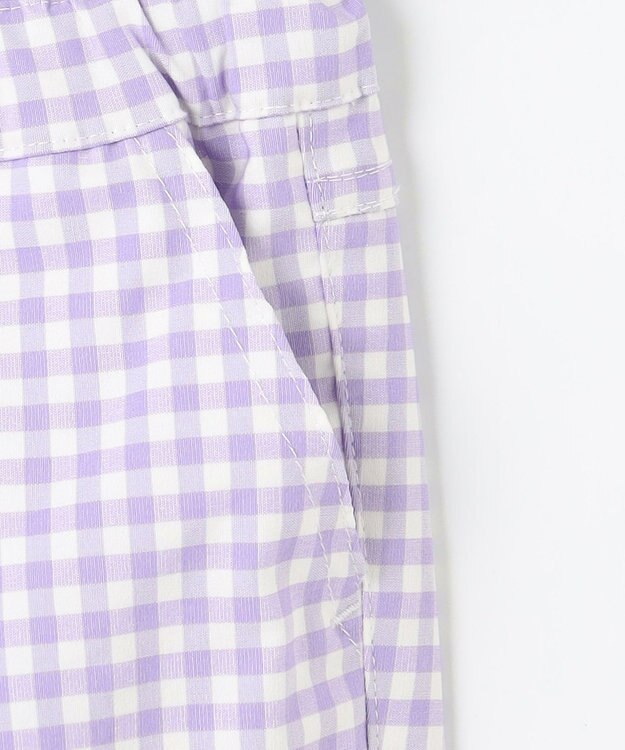ANY KIDS ひんやりクール ギンガムパンツ ラベンダー×ギンガム
