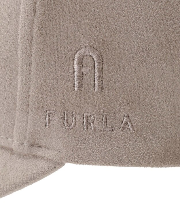 MOONBAT FURLA(フルラ)横刺繍スエード キャップ UVカット ベージュ