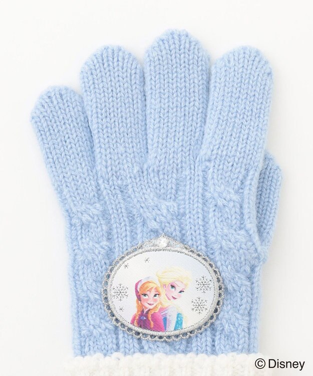 ANY KIDS 【ディズニー/FROZEN】ワッペン付き手袋 サックスブルー