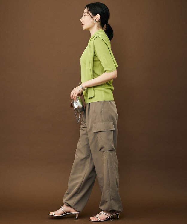 自由区 【カタログ掲載・アンサンブル対応】シアーシルクミックスニット プルオーバー ライトグリーン