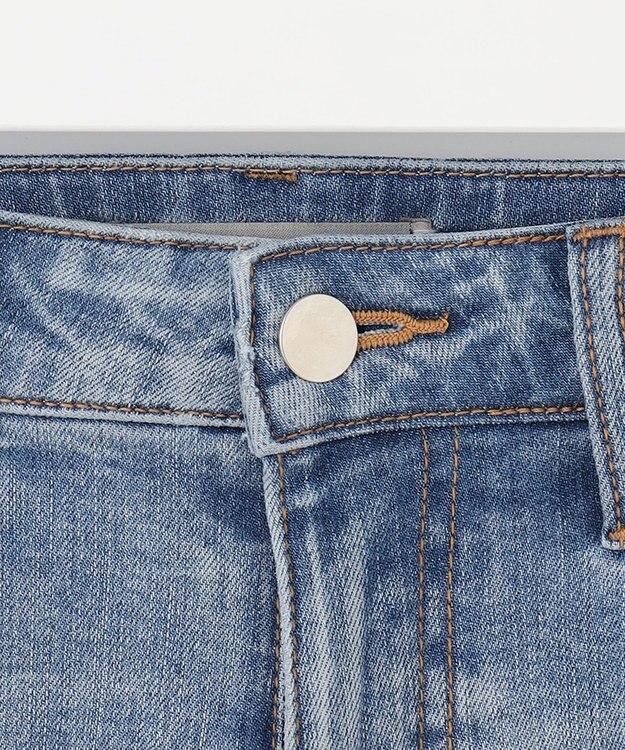 UNFILO 【洗える/ストレッチ】撥水デニム アイスブルー