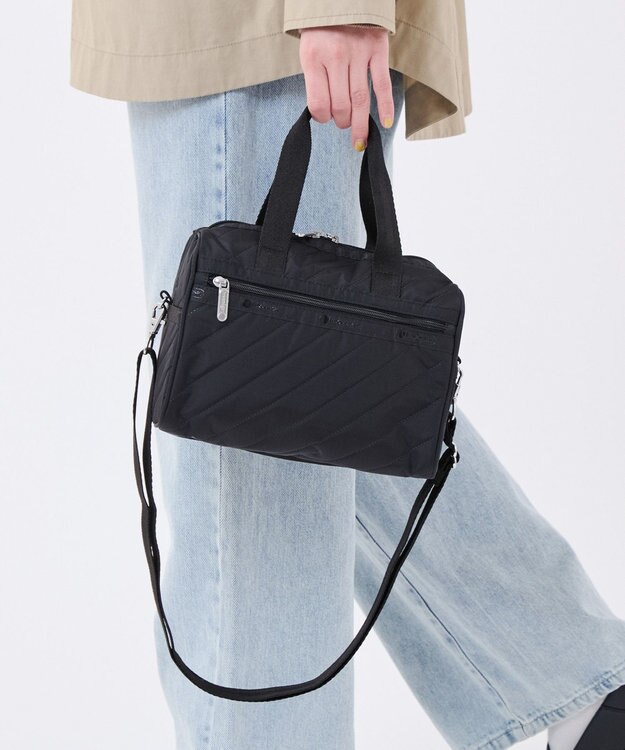 LeSportsac EVERYDAY SM SATCHEL/ラインデボスブラック ラインデボスブラック