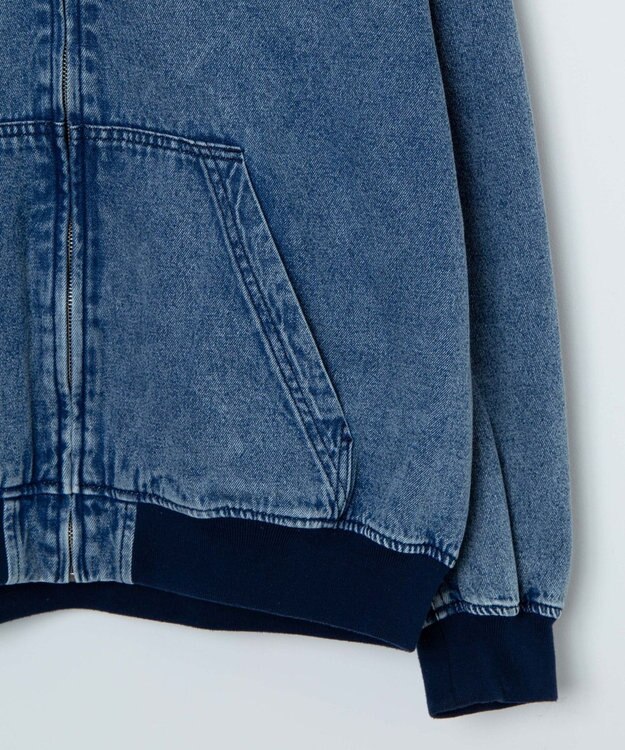 WEGO フードブルゾン デニム淡加工色