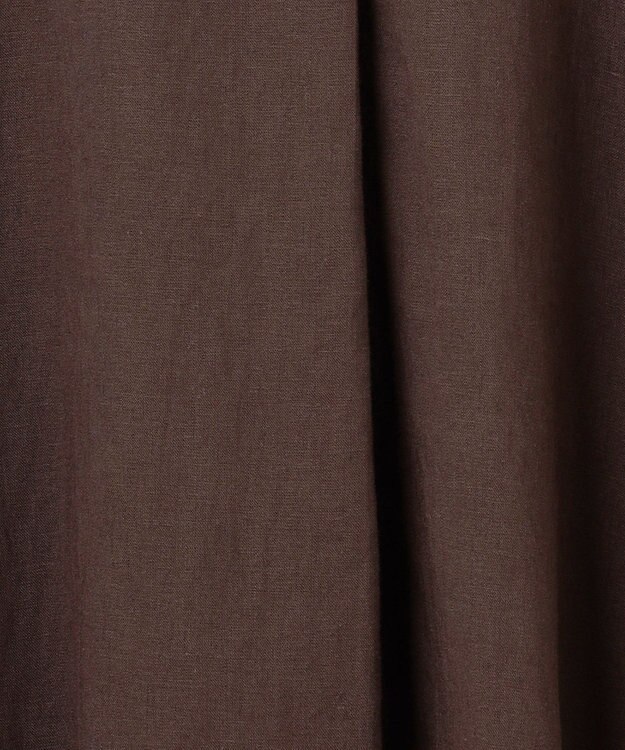 ANY L フレンチリネンシャツワンピース ブラウン