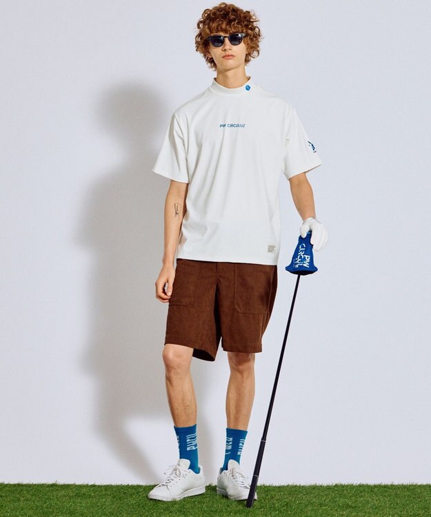 PW CIRCULUS 【手洗い洗濯可 / NEWシーズン素材 / ストレッチ】【MEN】コーデュロイショーツ ゴルフ ダークブラウン系