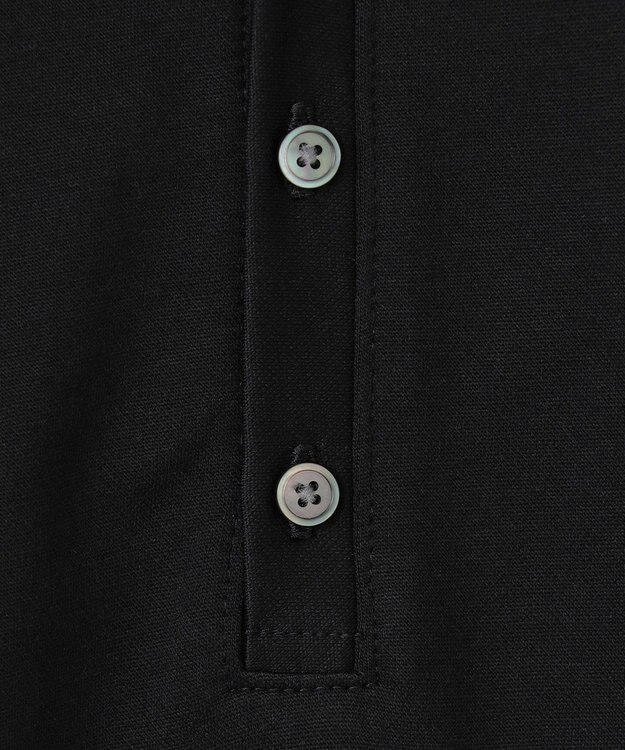 JOSEPH HOMME スビンソフトジャージー　ヘンリーネック半袖カットソー ブラック系