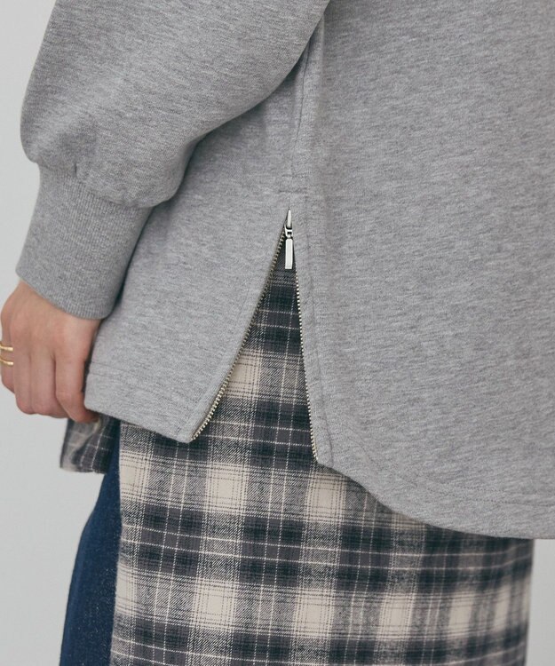 AMERICAN HOLIC サイドZIPスウェットプルオーバー Gray Mixture