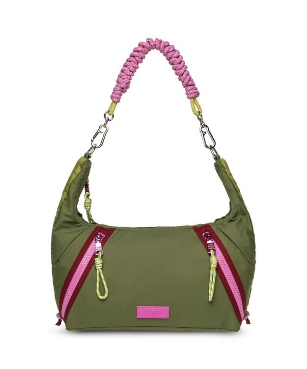 STEVE MADDEN BSYNTH ナイロンクロスボディバッグ オリーブ