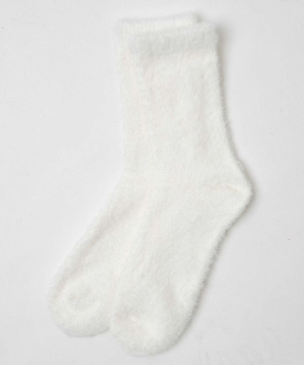 WEGO シャギークルーソックス ホワイト