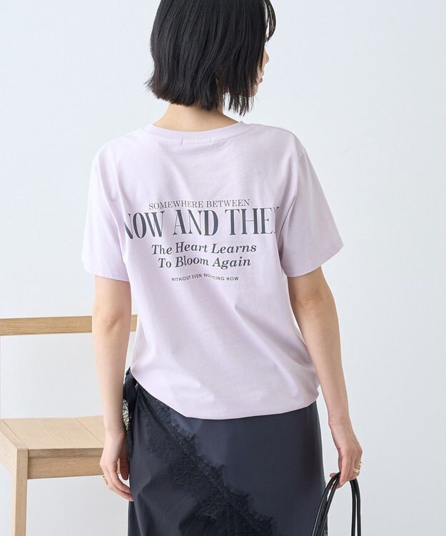 AMERICAN HOLIC フォト&レタリングプリントTシャツ Lavender