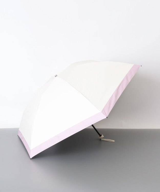 AURORA 【AURORA（オーロラ）】サマーシールド　バイカラー晴雨兼用傘（軽量・折りたたみ傘） オフホワイト×ピンク