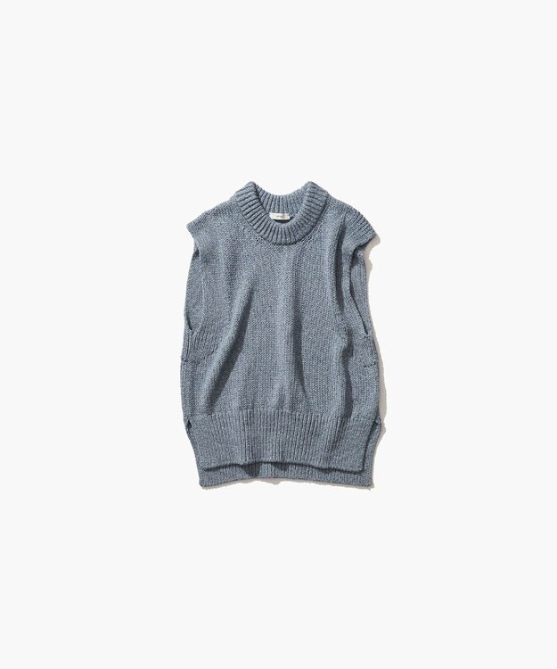ATON SILK WASHI LILYYARN | クルーネックベスト NAVY