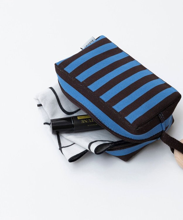 TRICOTE ストライプポーチS 32BLUE