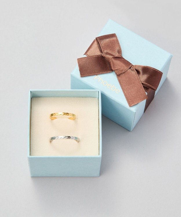 Phoebe 【金属アレルギー対応】メタルリーフカットリング　シルバー　9号/11号/16号/19号　サージカルステンレス シルバー