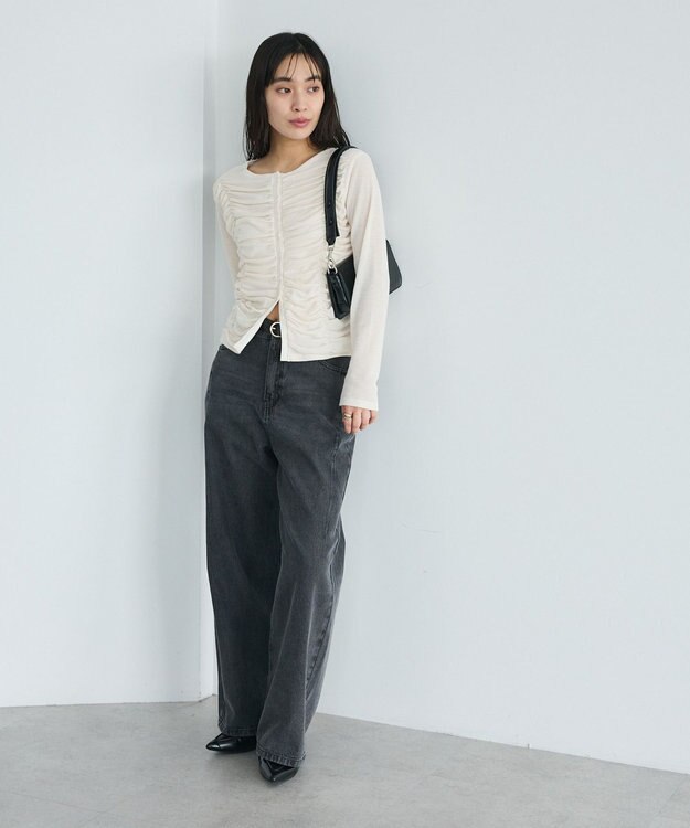 CRAFT STANDARD BOUTIQUE ストレートワイドデニムパンツ Gray