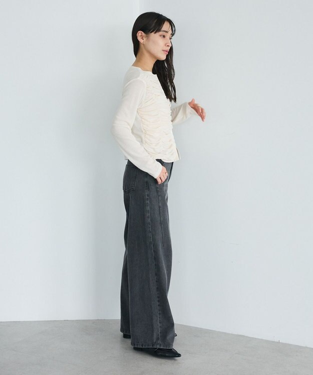CRAFT STANDARD BOUTIQUE ストレートワイドデニムパンツ Gray