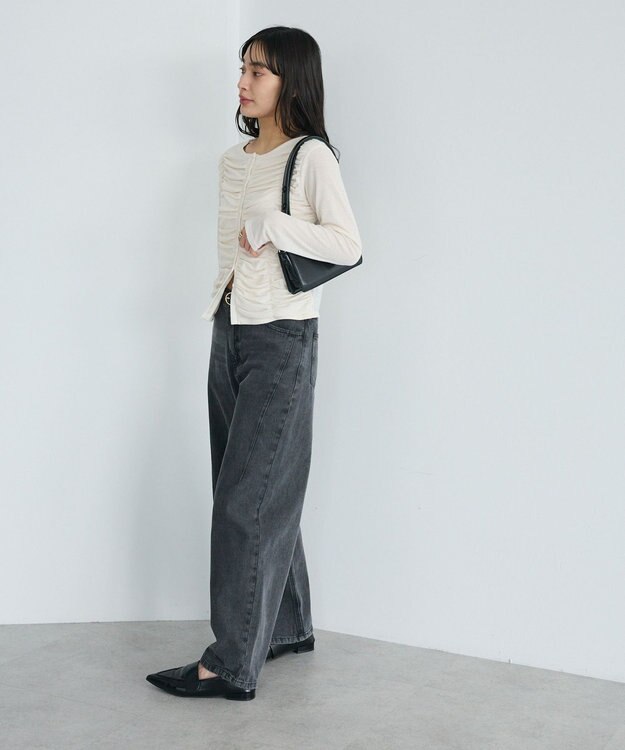 CRAFT STANDARD BOUTIQUE ストレートワイドデニムパンツ Gray