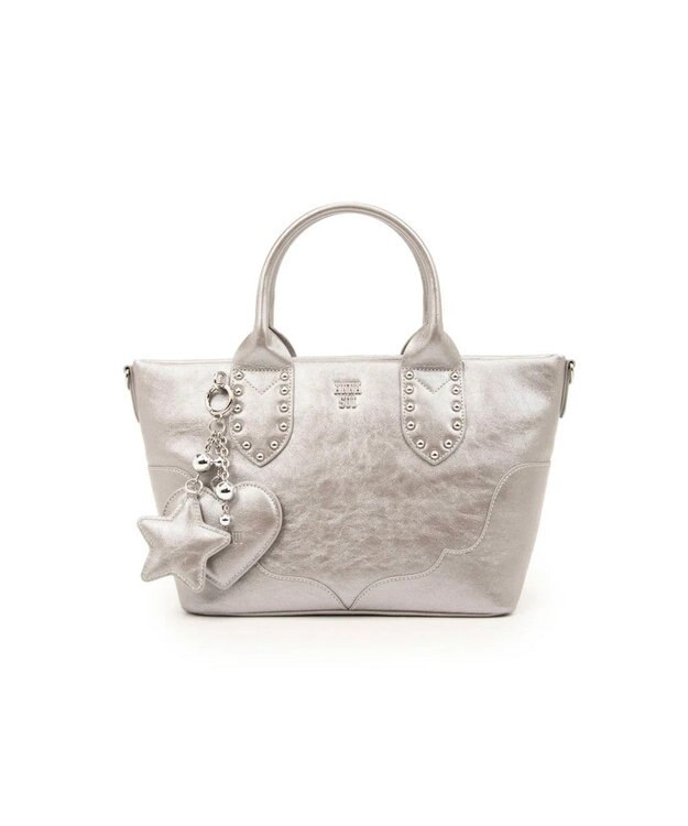 ANNA SUI ルミナス 2WAYハンドバッグ（大） シルバー