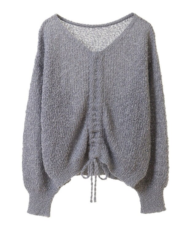 earth music&ecology ドロストニットプルオーバー Grayish Blue