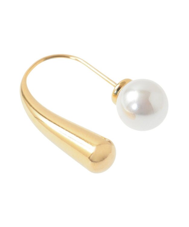 YECCA VECCA 【2WAY】ステンレスパールキャッチピアス Gold