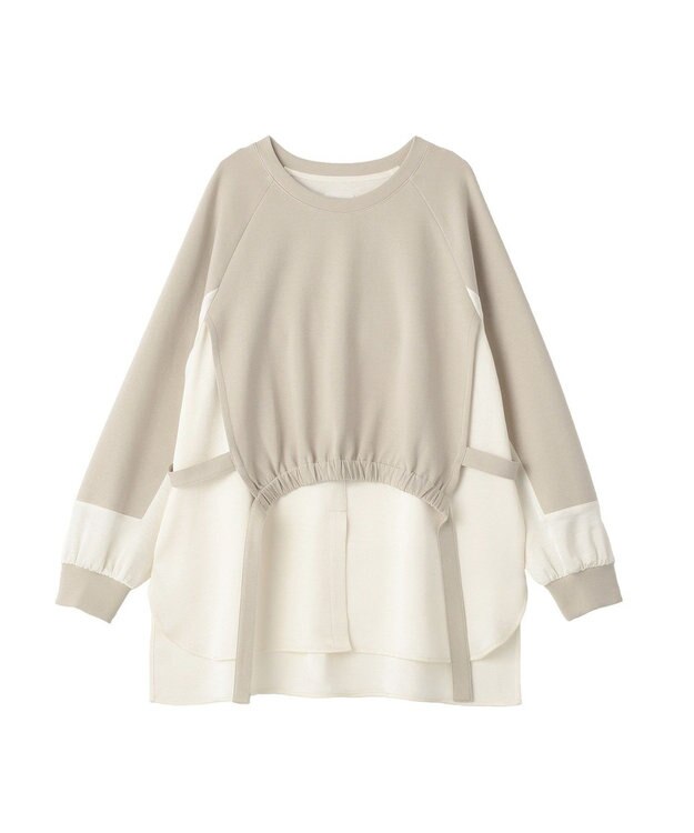 YECCA VECCA シャツレイヤードデザインプルオーバー Gray Mixture