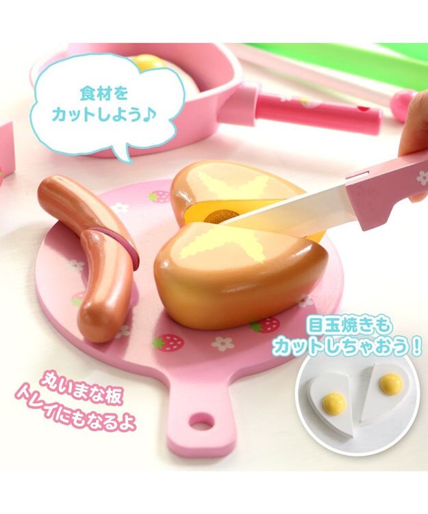 Mother garden マザーガーデン 木のおままごと 野いちご プレミアムＢＯＸ 《アウトドアセット》 ピンク（淡）