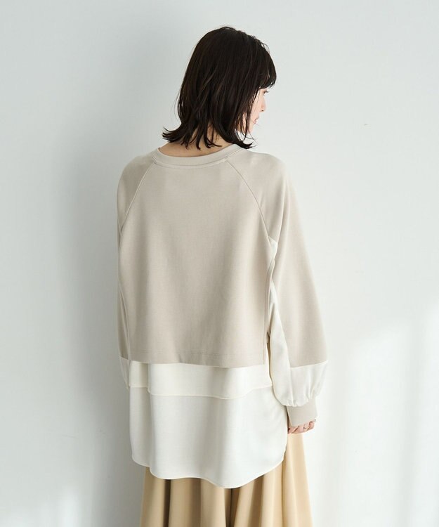 YECCA VECCA シャツレイヤードデザインプルオーバー Gray Mixture