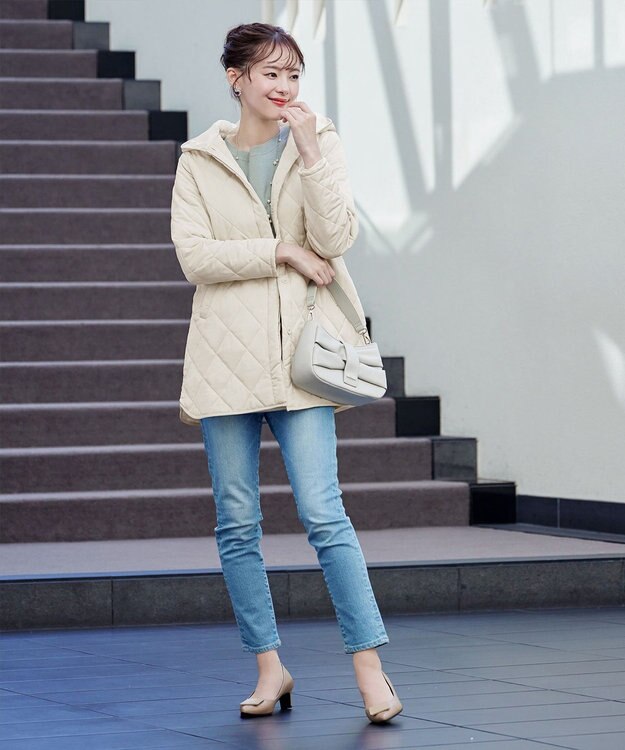 Tiaclasse 【安田美沙子さん着用・新色追加】中綿キルティングコート アイボリー