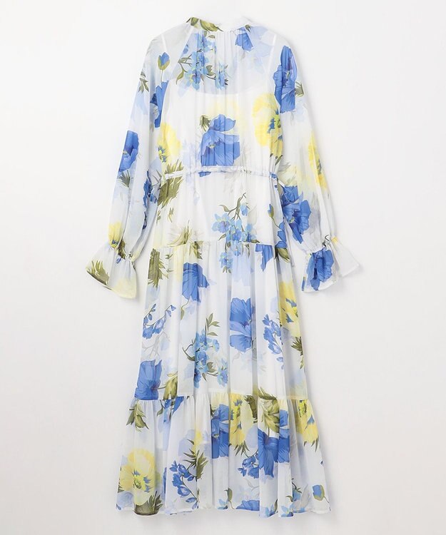 GRACE CONTINENTAL ビッグボタニカルシャツワンピース キナリ