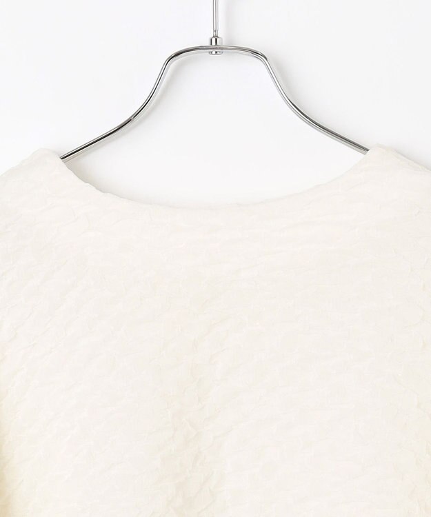 #Newans 【金子綾さんインスタライブご紹介アイテム】【洗える/セットアップ可能】ふくれジャガード パフスリーブブラウス ホワイト